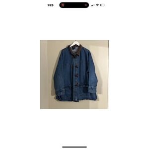 Original‎ TY Wear Blue Denim Toggle Front Jean Barn Coat Size 3X